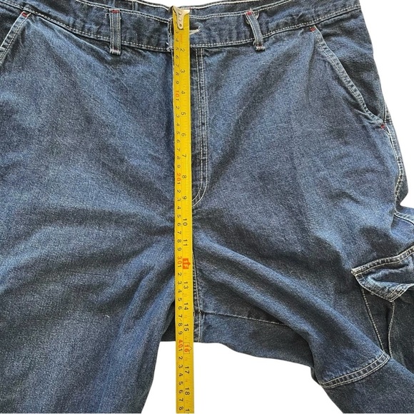 Cross Colours Baggy Blue Denim Jeans - Y2K Streetwear Grunge Skater Pants 38x32 - Picture 10 of 12